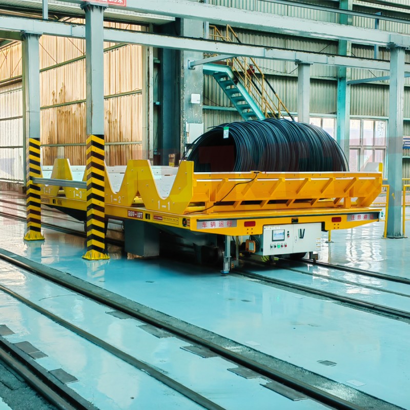 10 toneladas de suporte RGV em forma de V RGV Carrinho de transferência de trilho