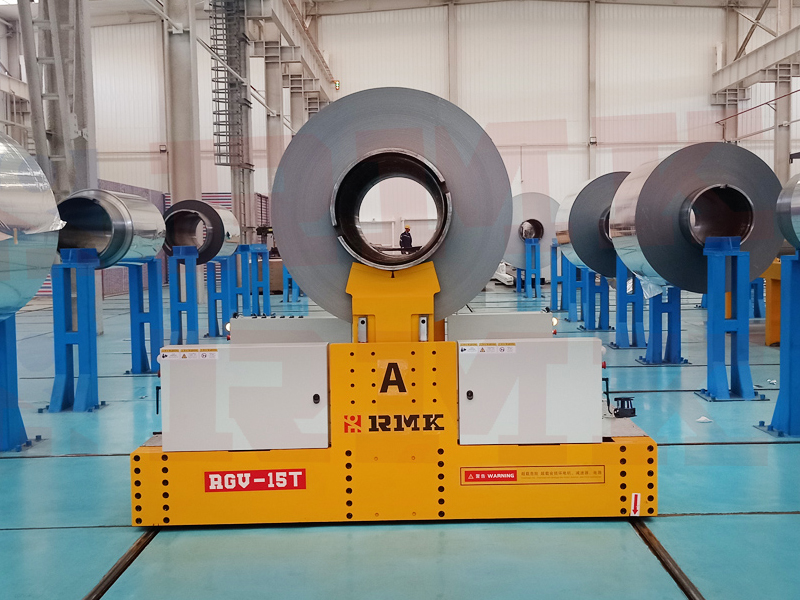 Carrinho de transferência de trilhos automatizados da bobina