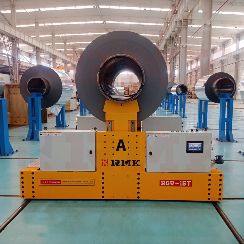 15 toneladas carrinho de transferência ferroviária de bobina de aço alimentado por bateria